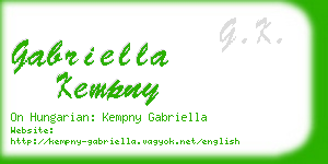 gabriella kempny business card